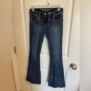 American Eagle boot cut flair denim jeans, size 0 US, lightly worn.